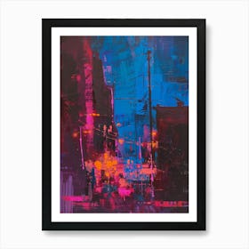 Cityscape At Night Art Print