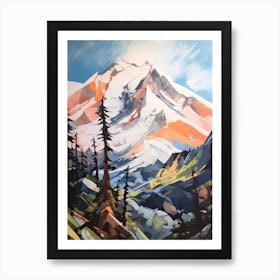 Mount Rainier Usa 3 Mountain Painting Art Print