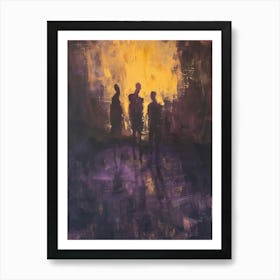 Silhouettes At Sunset Art Print