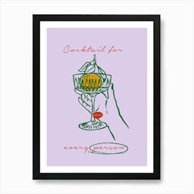 Boho Food 16 Cocktail Person Art Print