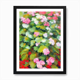 Angel Wing Begonia Impressionist Painting Art Print