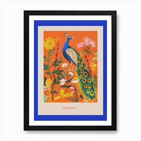 Spring Birds Poster Peacock 4 Art Print