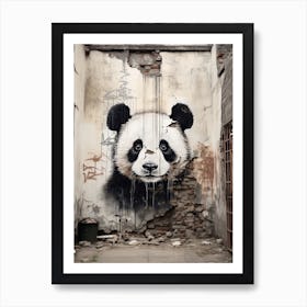 Panda Art In Street Art Style 1 Art Print
