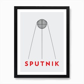 Space Serie Sputnik Art Print