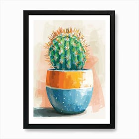 Easter Cactus Plant Minimalist Illustration 5 Art Print