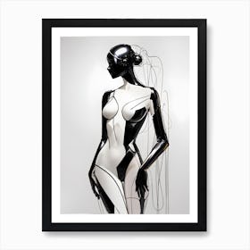 Black And White Mannequin Art Print