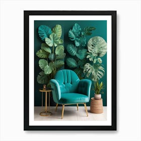 Tropical Living Room 1 Art Print