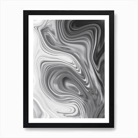 Grey Waves Art Print