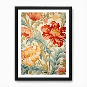 Floral Wallpaper 331 Art Print