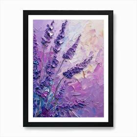 Lavender Field Oil Painting 1 Art Print