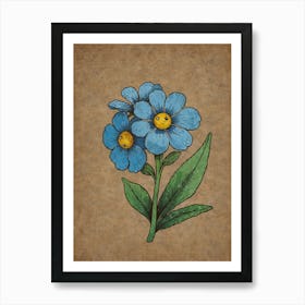 Forget Me Not Flower Art Print