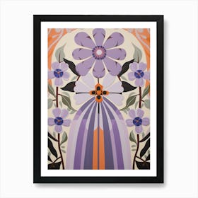 Flower Motif Painting Lilac Art Print