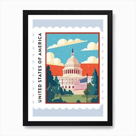 United States Of America 2 Travel Stamp Poster Art Print