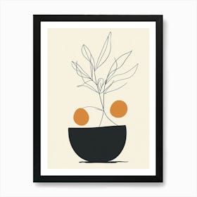 Oranges In A Bowl Art Print