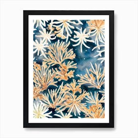 Acropora Millepora  4 Vintage Graphic Watercolour Art Print