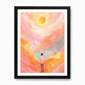 Man In The Sky Art Print