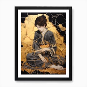 Kintsugi Golden Repair Japanese Style 7 Art Print