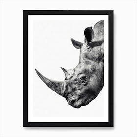 Rhino Poster Minimalistisch fürs Wohnzimmer