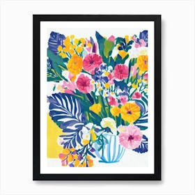 Marigold Modern Colourful Flower Art Print
