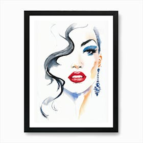 Woman'S Face 3 Art Print