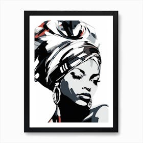 African Woman In A Turban 7 Art Print