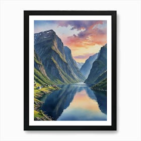 Beautiful Fjords of Norway Art Print