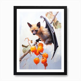 Flying Fox Bat Painting 2 Art Print