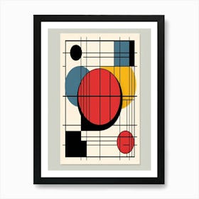 Bauhaus geometric exhibition print 1 Art Print