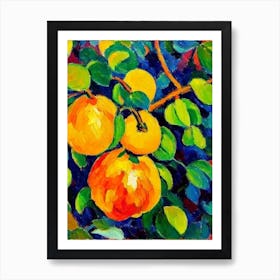 Ugli Fruit 1 Fruit Vibrant Matisse Inspired Painting Fruit Art Print