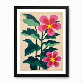 Cut Out Style Flower Art Lobelia Art Print