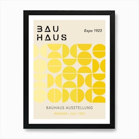 Yellow Gradient Bauhaus Art Print