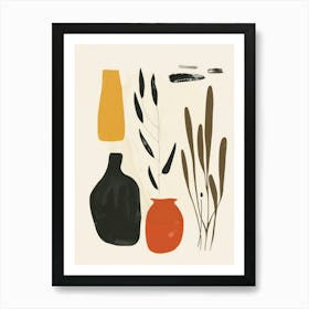 Abstract Objects Flat Illustration 6 Art Print