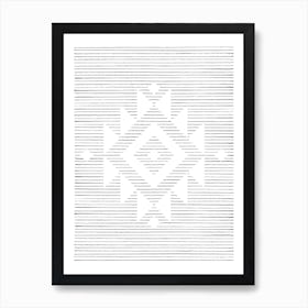 Aztec line art Pattern 4 Art Print