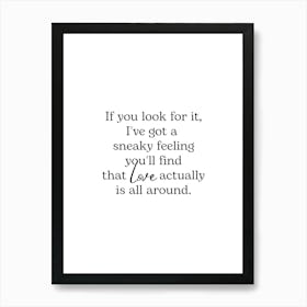 Love Actually Quote Art Print