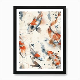 Watercolor Koi 19 Art Print