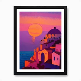 Amalfi Coast at Sunset Art Print