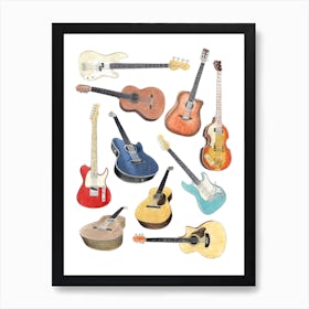 Guitars Art Print