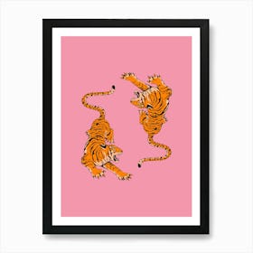 Two Tigers Art Print