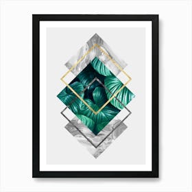 Geometric and botanical C Art Print