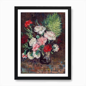 Vase With Carnations, Van Gogh Art Print