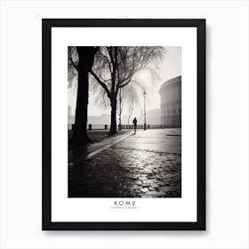 Poster Of Rome, Black And White Analogue Photograph 3 Art Print