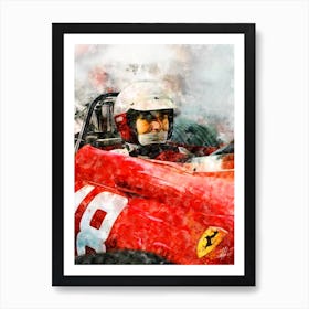 Lorenzo Bandini, Formula 1, Close Art Print