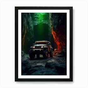 Jeep Wrangler In The Cave 2 Poster