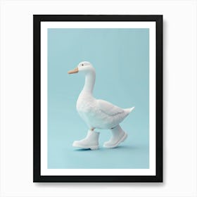 Duck In Boots 1 Art Print