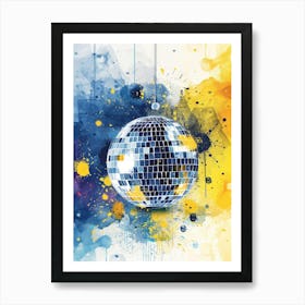 Disco Ball Background 1 Art Print