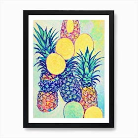 Pineapple Vintage Sketch Fruit Art Print