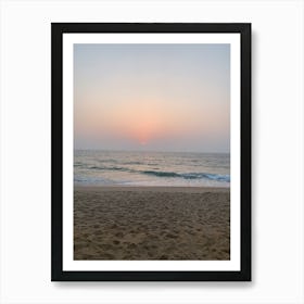 Sunset by the beach Art Print