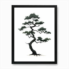 Cedar Tree Pixel Illustration 1 Art Print