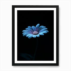 Dark Blue Flower 6 Art Print