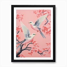 Vintage Japanese Inspired Bird Print Cuckoo 1 Art Print